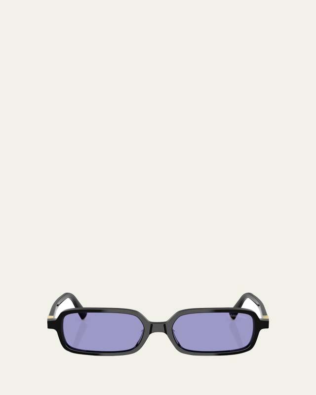 MU 11ZSF Acetate Rectangular Sunglasses